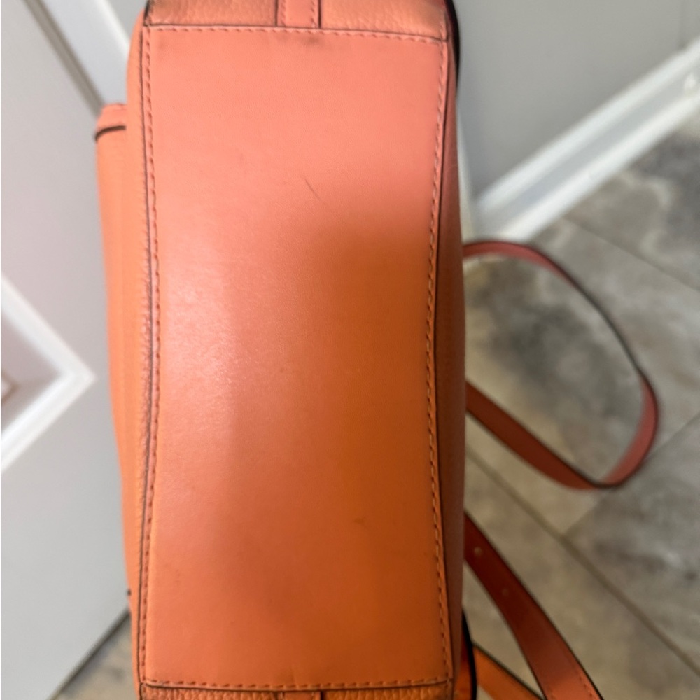 Michael Kors Coral-Peach Pebbled Leather Mini Backpack - Picture 2 of 5